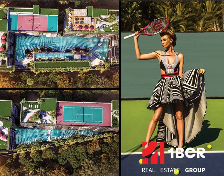 THE RIVIERA BEVERLY HILLS RESIDENCES PATTAYA - Výstavba bytov v Pattayi s bazénom, tenisovými kurtmi a elegantným rezidenčným prostredím.