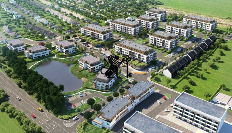 Predaj 2-izb. bytu so záhradou a terasou, Nová Tehelňa, Senec (A1101) - Rozľahlý rezidenčný komplex s jazierkom a parkovaním na ulici Vtáčia, ponúkajúci 2-izbový byt.