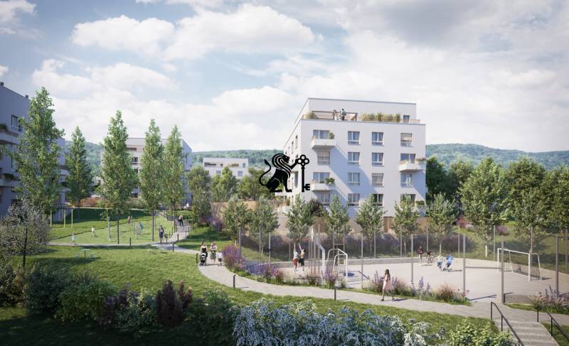 Na predaj 2-izbový byt s balkónom - A3 - Rezidenčná štvrť s modernými budovami, zeleňou a športovým ihriskom, ideálna pre rodinu a 2-izbový byt.