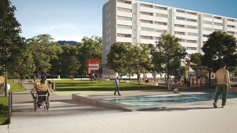 PREDAJ priestoru na frekventovanom mieste BRATISLAVA - Park s lavičkami, ihriskom a vodnou plochou obklopený budovou na ulici M. Schneidera-Trnavského.