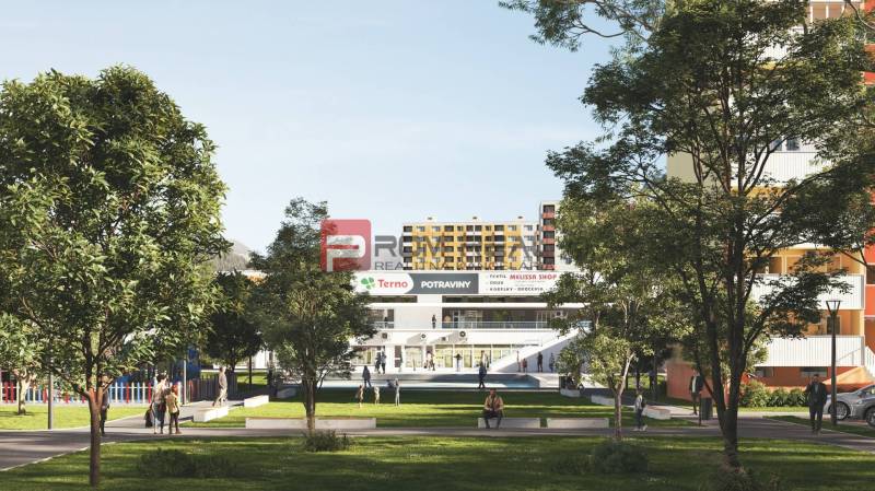 PREDAJ priestoru na frekventovanom mieste BRATISLAVA - Park s trávnikom a stromami na ulici M. Schneidera-Trnavského pri obchodných priestoroch.