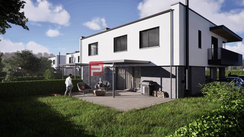 Predaj: 4-i mezonet so záhradou v projekte PRI KAPLNKE – Dubová - Exteriér 3-izbového bytu v Dubovej s terasou, zeleňou a moderným dizajnom.