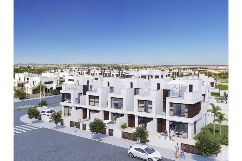 TORRE DE LA HORADADA -  nový rezidenčný komplex len 200 m od pláže - Súbor moderných bielych budov v rekreačnom apartmáne v Torre de la Horadada.