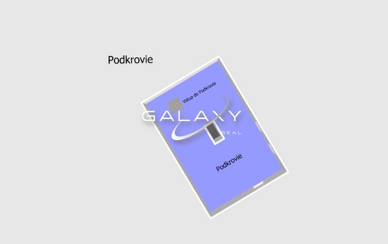 Exkluzívna chata pri Ružinej – výnimočná poloha s krásnym výhľadom - Pôdorys podkrovia v chate s označením vstupu.