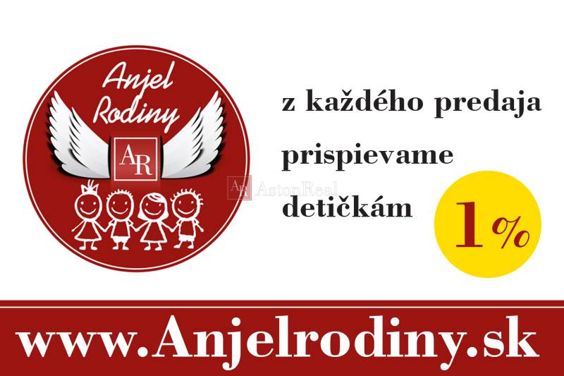 SÚRNE HĽADÁME DVA 1-izbové byty pre našich klientov - PIEŠŤANY - Reklamný banner pre www.Anjelrodiny.sk, s príspevkom 1 % pre deti z každého predaja.