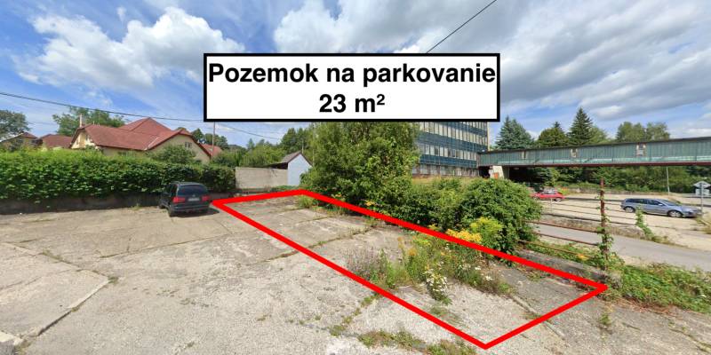 Handlová – Spevnená plocha vhodná na parkovanie - Pozemok na parkovanie v Handlovej na Štrajkovej ulici, komerčná plocha 23 m².