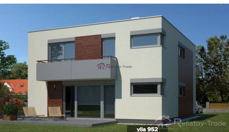 Novostavba rodinného domu - Myslava - Košice, Povrazová ulica - Rodinný dom na Povrazovej ulici v Košiciach - mestskej časti Myslava s balkónom a terasou.