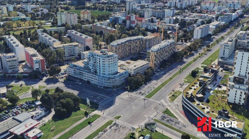 VELKOMETRÁŽNY 1 IZB.AP.BYT- TRNAVSKÁ CESTA, NOVÉ MESTO,BRATISLAVA - Letecký pohľad na mestskú časť Bratislava - Nové Mesto na Trnavskej ceste.
