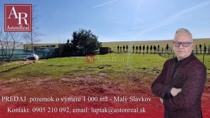 AstonReal: ponúkame na predaj pozemok o výmere 1 000 m2 - Malý Slavkov - Pozemok na predaj o veľkosti 1 000 m² v Malom Slavkove - bývanie.