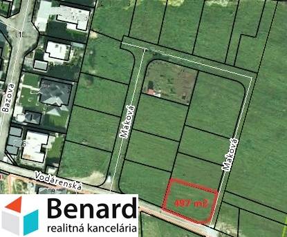 PREŠOV-ĽUBOTICE, LUKRATÍVNY POZEMOK, 497 m2, UL. VODÁRENSKÁ  - Pozemky na predaj na Vodárenskej ulici v Ľuboticiach, rozloha 497 m².