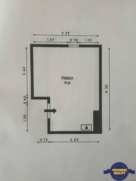 PREDAJ: 3 izbový luxusný byt s balkónom - Komárno - Návrh pôdorysu pivničného priestoru v 3-izbovom byte, dôležité rozmery a dispozícia.