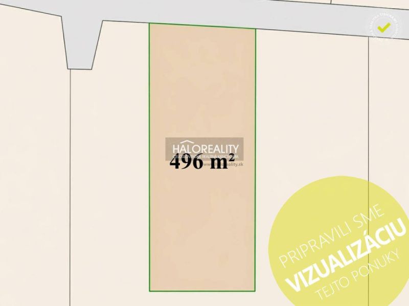 Predaj, pozemok pre rodinný dom 496 m2 Jur nad Hronom