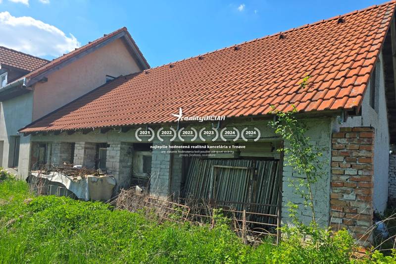 NOVÁ CENA - investičná príležitosť v obci Bíňovce - Rodinný dom v Bíňovciach na Bíňovskej ulici, neudržiavaný, s červenou strešnou krytinou.