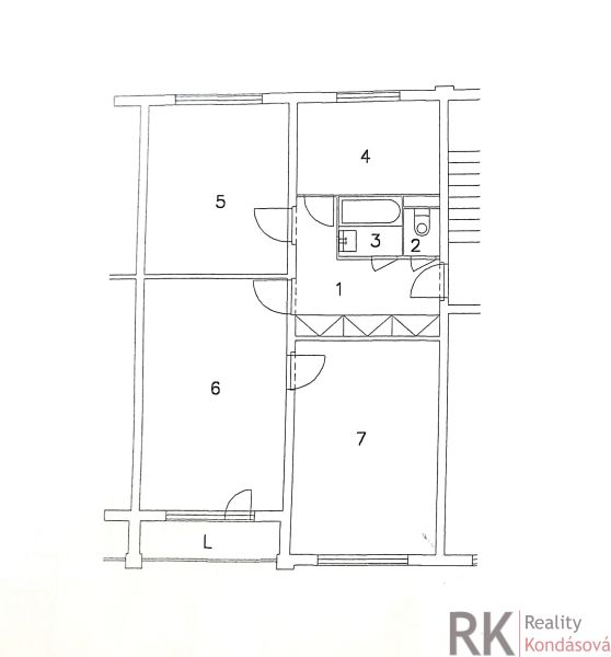 3-izb.byt s loggiou, Južná trieda