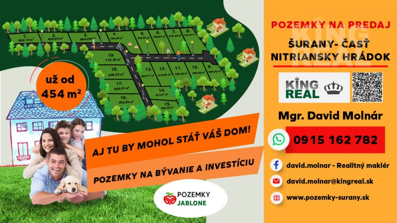 POZEMOK ŠURANY – ČASŤ NITRIANSKY HRÁDOK – NOVÁ ULICA
