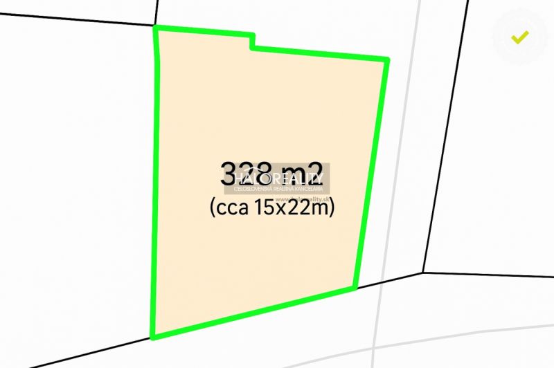 Predaj, pozemok pre rodinný dom 328 m2 Sládkovičovo