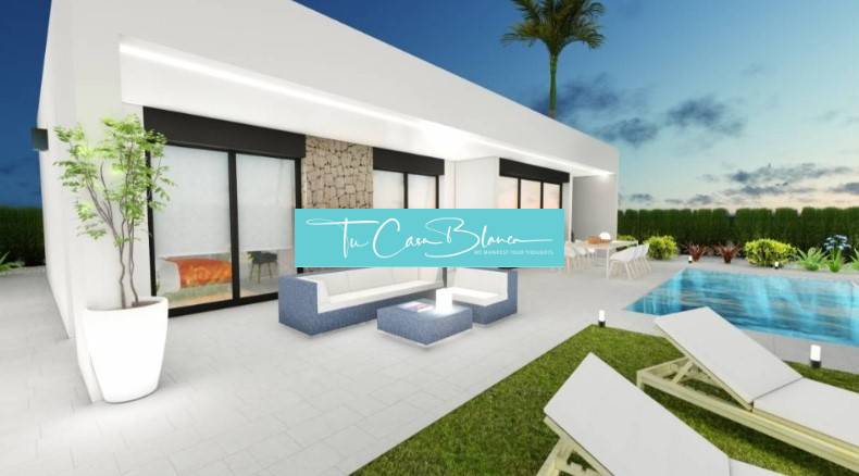 Ekologická novostavba Calasparra, 77-117m2, 2-3spálne - Rodinný dom v Calasparra s bazénom a terasou na oddychovanie.