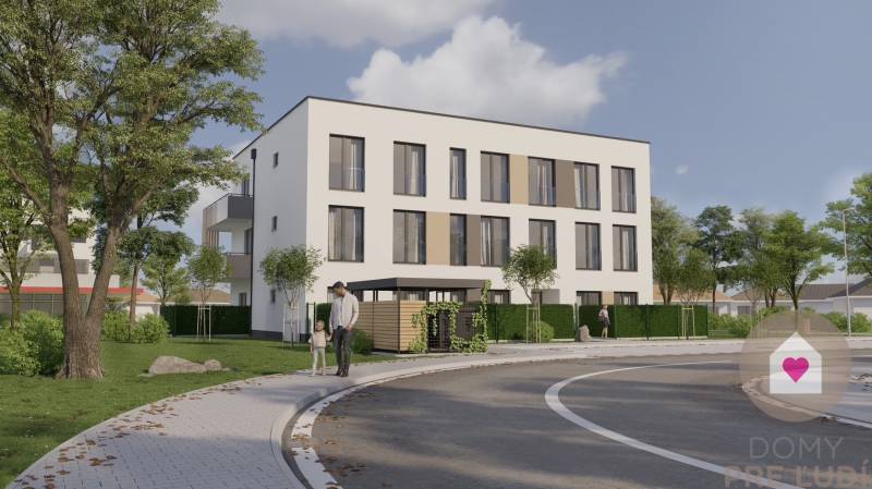 3i. BYT S VLASTNÝM TEP. ČERPADLOM + KLIMATIZÁCIA A EXTERIÉROVÉ ŽALÚZIE - Novostavba bytového domu na Dúhovej ulici v Slovenskom Grobe, obklopená zeleňou.