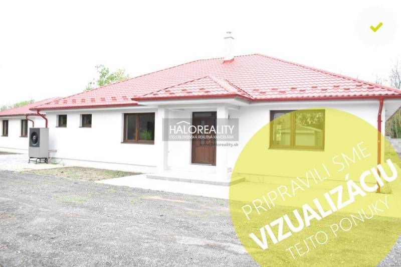 Predaj, rodinný dom Závod - NOVOSTAVBA - EXKLUZÍVNE ... - Rodinný dom v Závode s červenou strechou a bielou fasádou.