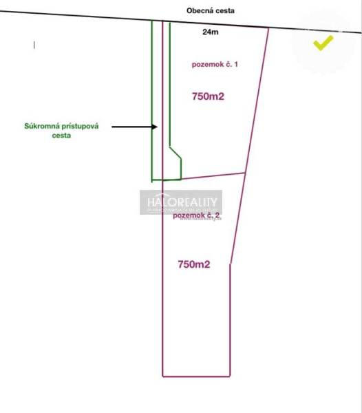 Predaj, pozemok pre rodinný dom   750 m2 Dulova Ves - Plán pozemkov na bývanie v Dulovej Vsi, s prístupovou cestou a rozlohou 750 m².