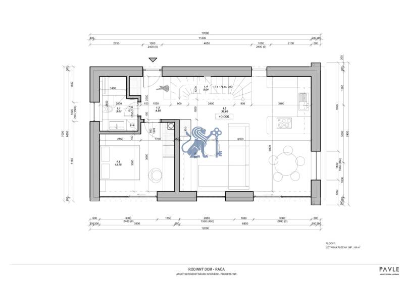 NA PREDAJ 5i rekreačný RD | Pekná cesta | Lesopark Rača  - Pôdorys rodinného domu s rozložením miestností a rozmermi v Bratislave - Rači na Peknej ceste.