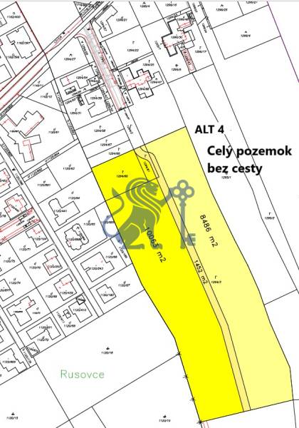 Na PREDAJ | investičný pozemok | Rusovce | výborná poloha - Plán pozemkov v Bratislave - Rusovciach, Pri Pieskovom Hone, pre developerské projekty.