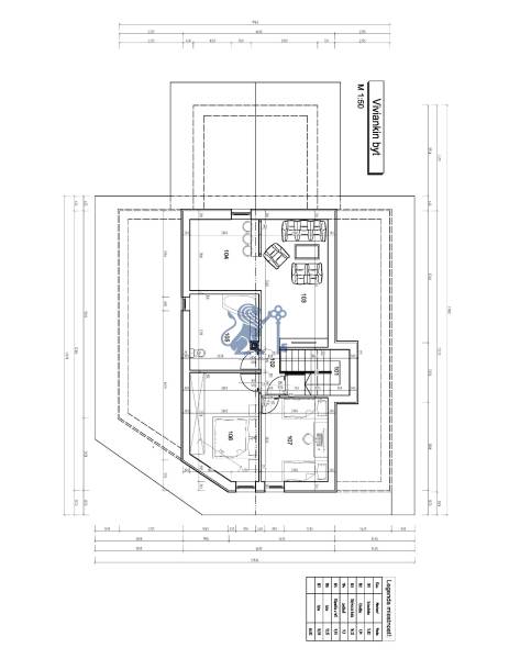 ZNÍŽENÁ cena - viacgeneračný  rodinný dom v Borinke  - Architektonický pôdorys bytu na ulici Borinka s detailmi dispozície rodinného domu.