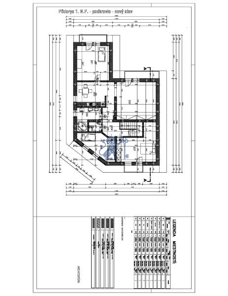 ZNÍŽENÁ cena - viacgeneračný  rodinný dom v Borinke  - Pôdorys podkrovného poschodia rodinného domu na ulici Borinka s podrobnými rozmermi miestností.