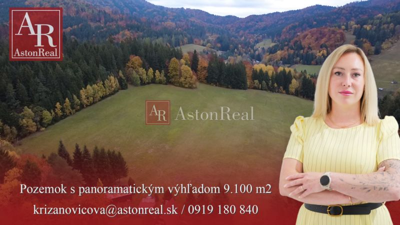 Investičný pozemok s panoramatickým výhľadom Čertov 9.100 m2