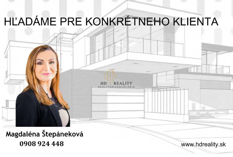 Pre konkrétneho klienta hľadáme chatu v Banskej Štiavnici - Realitná kancelária hľadá nehnuteľnosť pre konkrétneho klienta, kontakt na agenta.