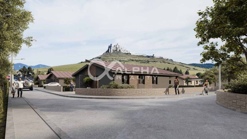 Exkluzívne novostavba rodinný dom - dvojdom, Spišské Podhradie - Rodinné domy na ulici Kúpeľná v Spišskom Podhradí s výhľadom na Spišský hrad.