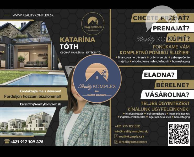 !!! LEN U NÁS!!! Vám ponúka NA PREDAJ rodinný d - Realitná kancelária Reality Komplex ponúka služby pri predaji, prenájme a kúpe nehnuteľností.