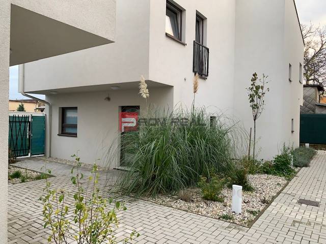 Na predaj 3 izbový dvojpodlažný byt Ivanka pri Dunaji - Vchod do 3-izbového bytu na ulici Pekná, Ivanka pri Dunaji, obklopujú okrasné rastliny.