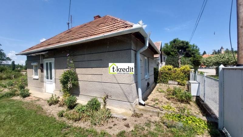 PREDAJ - ÚTULNÝ DOMČEK NA ROZĽAHLOM POZEMKU - NEVIDZANY - Rodinný dom v Nevidzanoch s upravenou záhradou, oplotením a šikmou strechou.