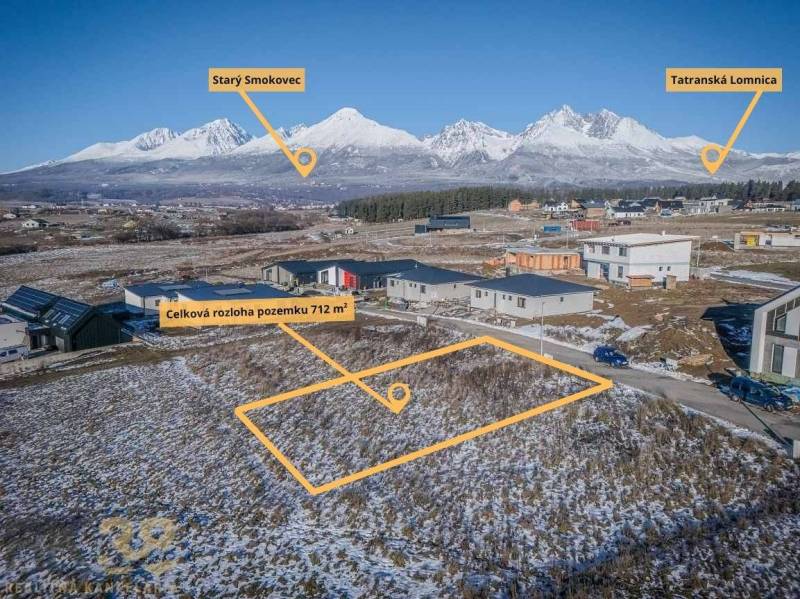 Stavebný pozemok v lokalite Medzi Vodami - Zimná krajina v Mlynici s pozemkami na bývanie, s horským panoramatickým výhľadom.