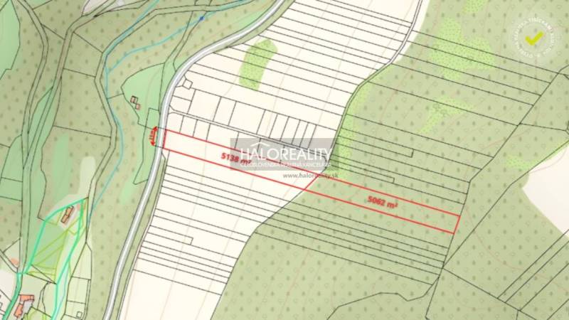 Predaj, pozemok   10200 m2 Dolná Lehota - EXKLUZÍVNE... - Mapa pozemkov na bývanie v Dolnej Lehote so zalesnenými časťami.