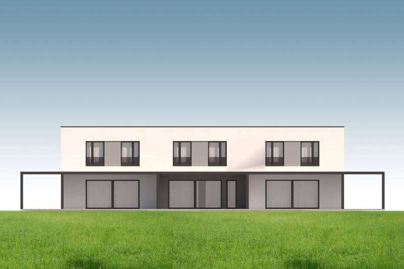 CHORVÁTSKO - Nový apartmánový komplex - MANDRE, ostrov PAG - Dvojpodlažný dom s trávnikom v Mandre ponúka výhľady z priestranného 4-izbového bytu.