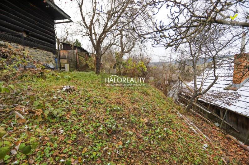 Predaj, rodinný dom Brvnište - EXKLUZÍVNE HALO REALITY - Záhrada pri rodinnom dome v Brvništi s trávnatým porastom a ovocnými stromami.