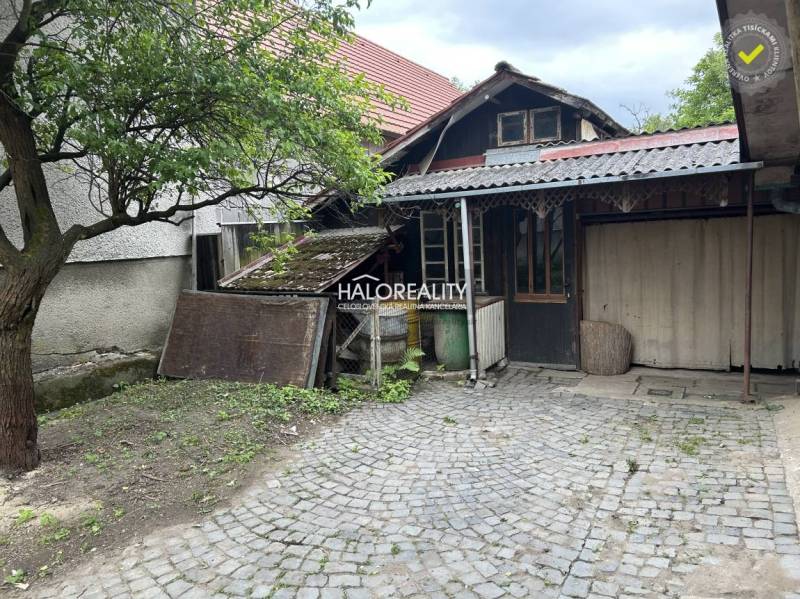 Predaj, rodinný dom Nedožery - Brezany, Nedožery, 2 ... - Dvor rodinného domu v Nedožeroch - Brezanoch s vydláždenou plochou a stromom.