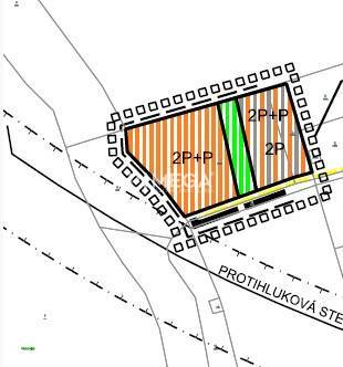 Investičný pozemok Vranov nad Topľou - Zvláštne nehnuteľnosti: Mapa ukazuje projektový plán v oblasti Protilukovej stezky v Vranove nad Topľou.