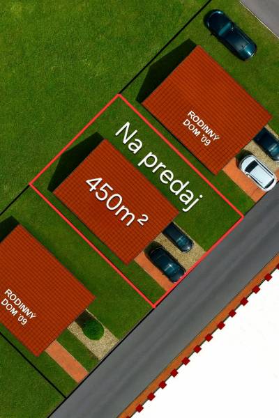 Stavebný pozemok v novej rezidenčnej štvrti - Pozemky na bývanie v Šali s rodinným domom na predaj, veľkosť 450 m².