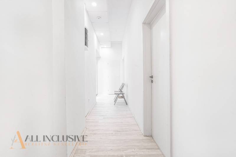 ALL INCLUSIVE I PODNIKATEĽSKÝ PRIESTOR 18 M2 NA PRENÁJOM GALANTA    - Svetlá chodba s drevenou podlahou a stoličkou v Kancelárii.