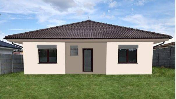 Neodolateľná ponuka! 4-izbová novostavba Galanta-Kolónia za super cenu - Rodinný dom v Kolónii, Galanta, s tmavou strechou a trávnatou záhradou.