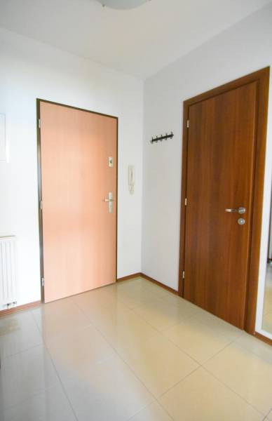 2 izbový byt na prenájom Dolný Šianec, Trenčín - Predsieň s možno dlažbovou podlahou a dverami v 2-izbovom byte.