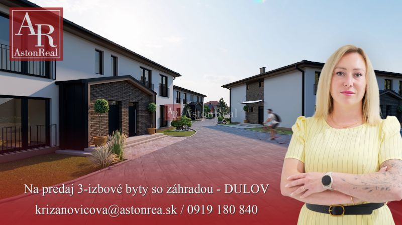 Priestranné 3-izbové byty so záhradou v NOVOSTAVBE Rezidencia Dulov