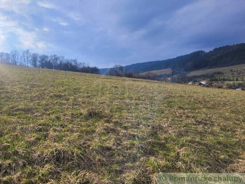 Stavebný pozemok s krásnym výhľadom nad obcou Jasenica pri Považskej B - Zelená lúka v Záhradách v Jasenici s výhľadom na okolité lesy a domy.