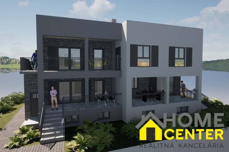 NA PREDAJ rozostavaný dom / 303 m²/na ostrove ČIOVO - Rekreačný apartmán na Čiove s výhľadom na zeleň a terasou.