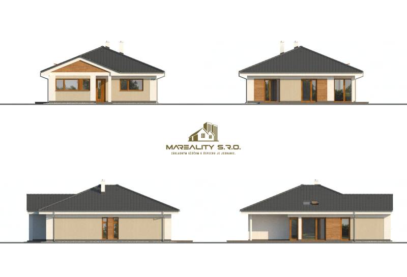 4-izbový RODINNÝ DOM s dvojgarážou a veľkým pozemkom, Záhorská Ves - Vizualizácia rodinného domu na ulici Pri prvej kaplnke v Záhorskej Vsi.