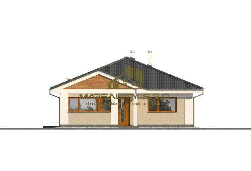 4-izbový RODINNÝ DOM s dvojgarážou a veľkým pozemkom, Záhorská Ves - Rodinný dom na ulici Pri prvej kaplnke v Záhorskej Vsi, s šikmou strechou a dreveným dekorom.