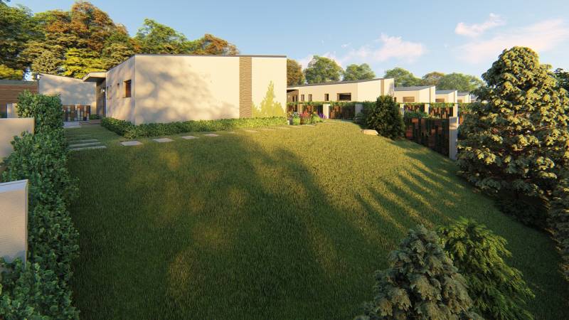 Martin - PRIEKOPA pozemok o výmere 1108 m2 v časti Ráztoky - Dom obklopený zeleňou, spája komerčné priestory s oddychovým prostredím v prírode.